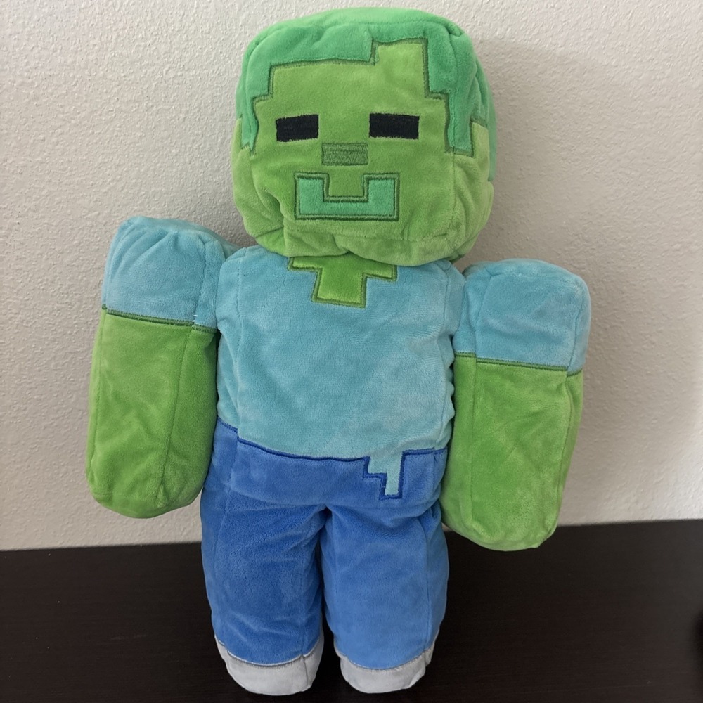 Minecraft Steve Creeper Zombie Soft Plush Toy Doll 13" Jinx Mojang Green